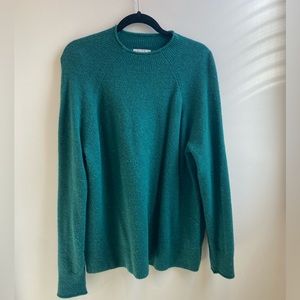 J Crew Super soft emerald green size L mock neck sweater
